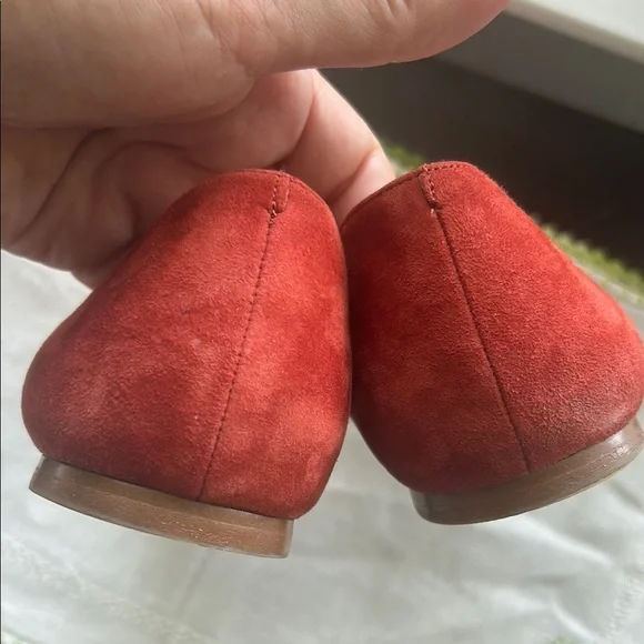 Madewell The Lizbeth flats suede red size 9 - Picture 10 of 15